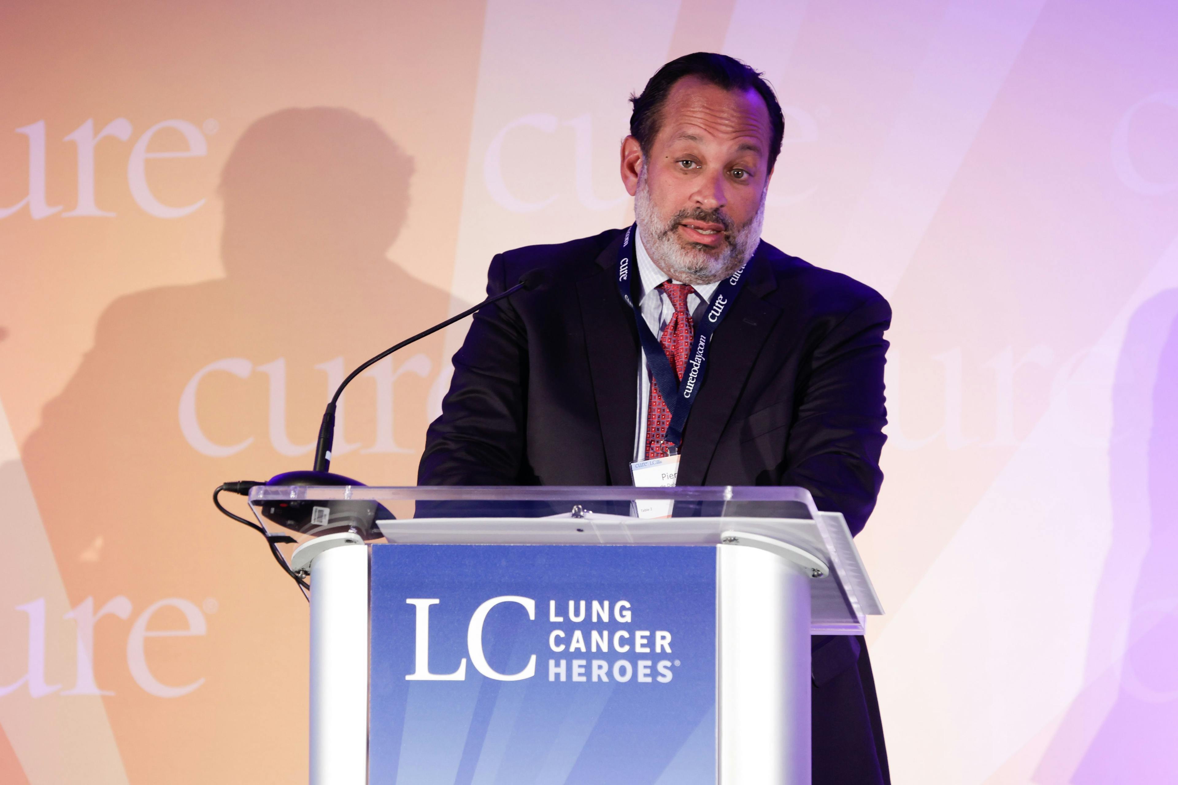 Dr. Pierre de Delva at CURE®’s third annual Lung Cancer Heroes® awards program. 