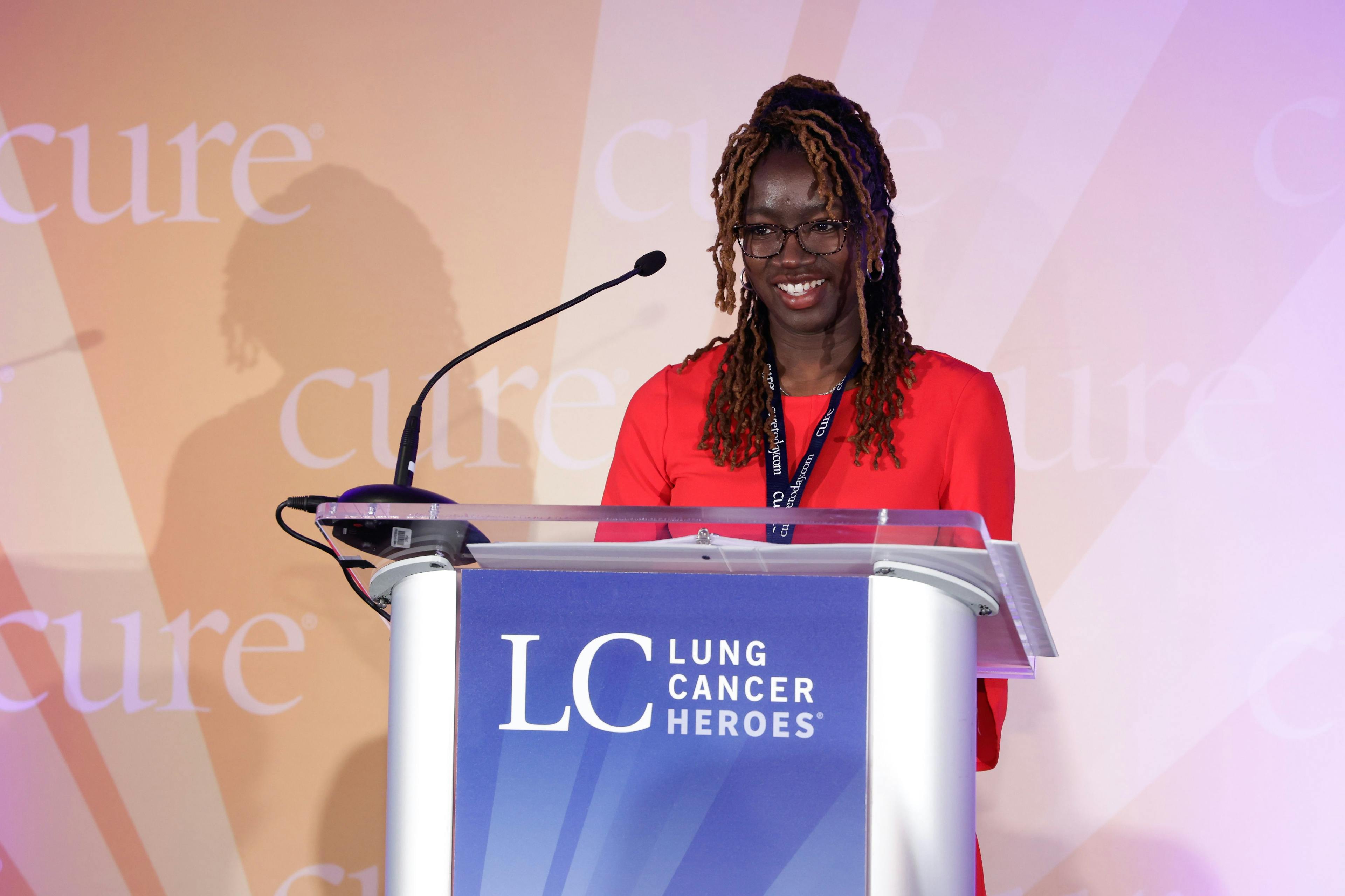 Alesha Arnold at CURE®’s third annual Lung Cancer Heroes® awards program.