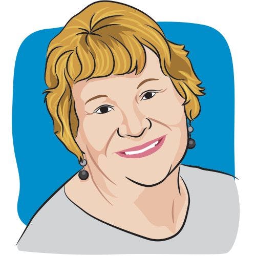 cartoon image of blogger and MDS survivor, Jane Biehl